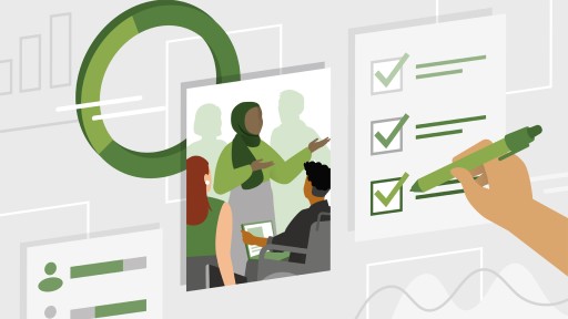  A digital illustration shows a hand with a green marker checking off a task on a checklist
